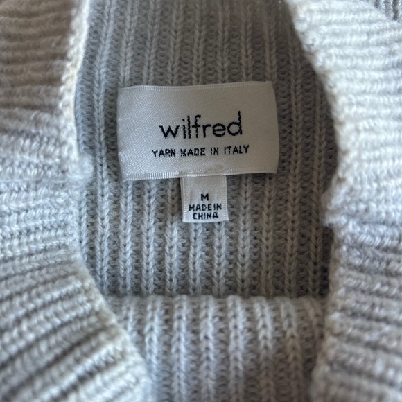 New Wilfred Aritzia Mock Neck Grey 100% Wool Sleeveless Sweater Size M - Picture 9 of 12